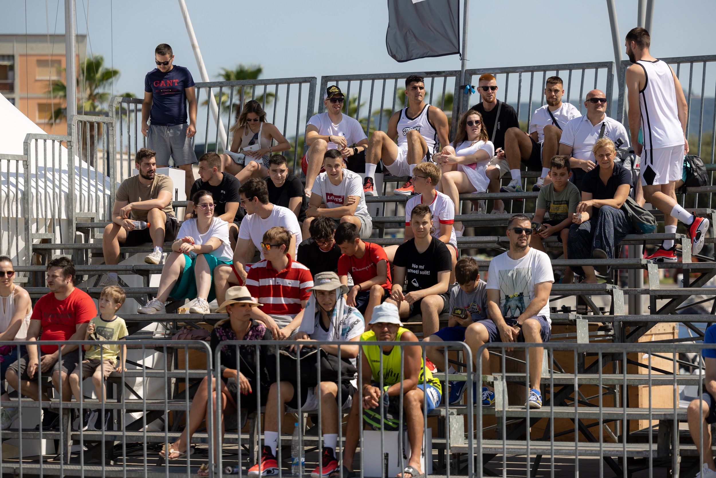 Organizacija Grosbasket Street Elite dogodka na Ukmarjevem trgu v Kopru. Zasnova dogodkov Paideia Events.